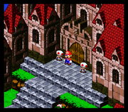 Princess Peach's Castle's first design as seen in Super Mario RPG.