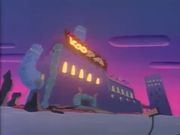 The Neon Castle from the Super Mario World cartoon.