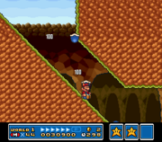 The NES version (top) compared with the SNES version (bottom).