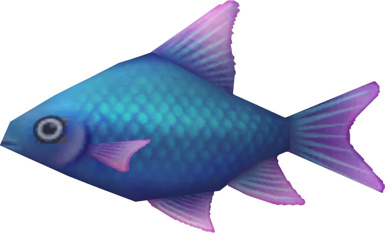 File:SMG Asset Model Fish (Blue).png - Super Mario Wiki, the Mario ...