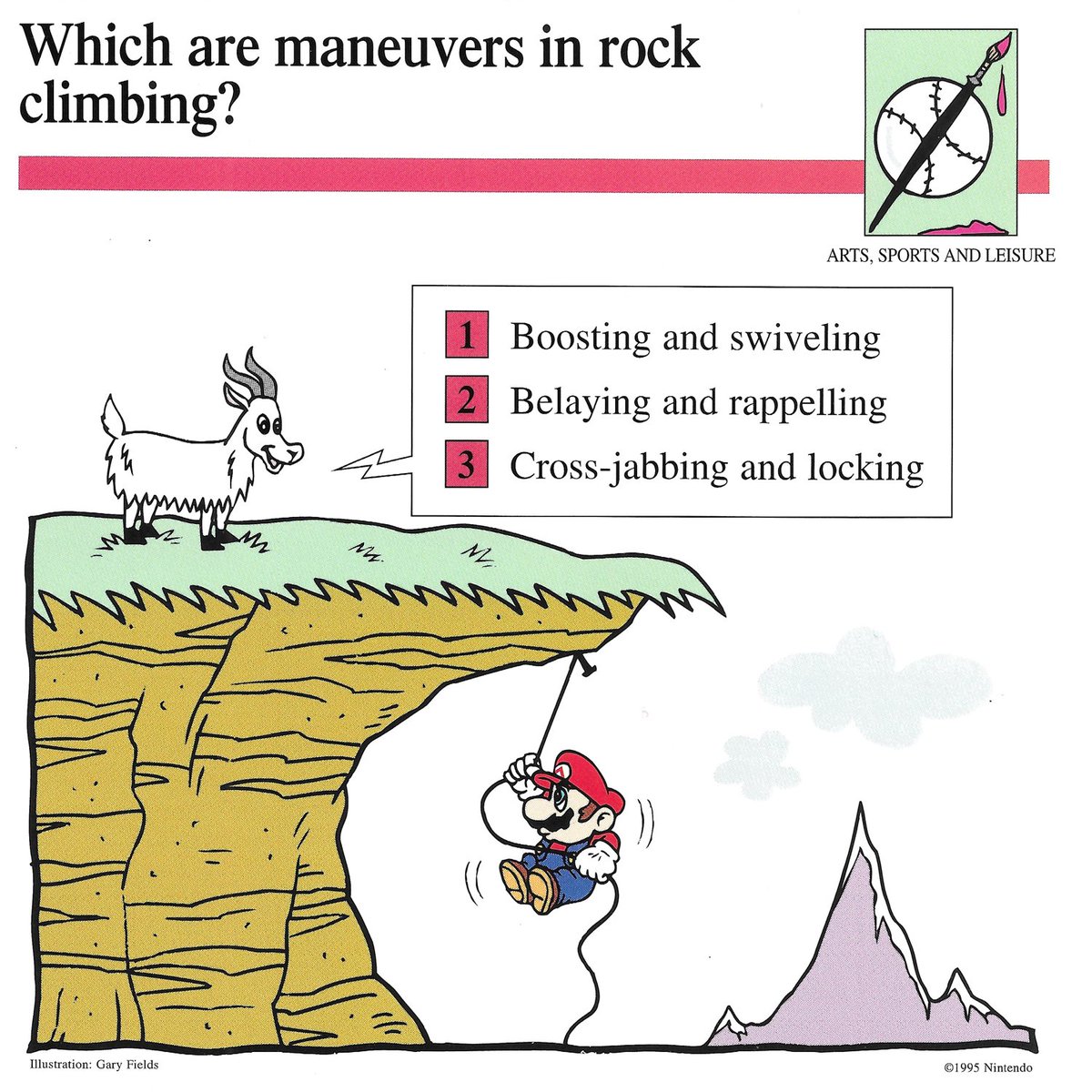 FileRock climbing quiz card.jpg Super Mario Wiki, the Mario encyclopedia