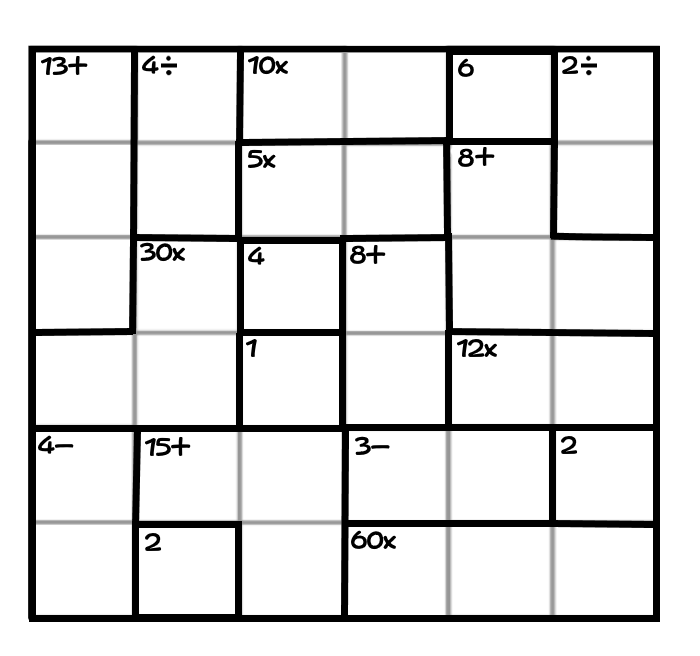 Printable Kenken Puzzles 6x6 Printable Crossword Puzzles Printable