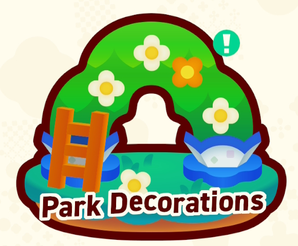 The Park Decorations menu icon from the Florist Poplin in Super Mario Bros. Wonder – Nintendo Switch 2 Edition + Meetup in Bellabel Park.