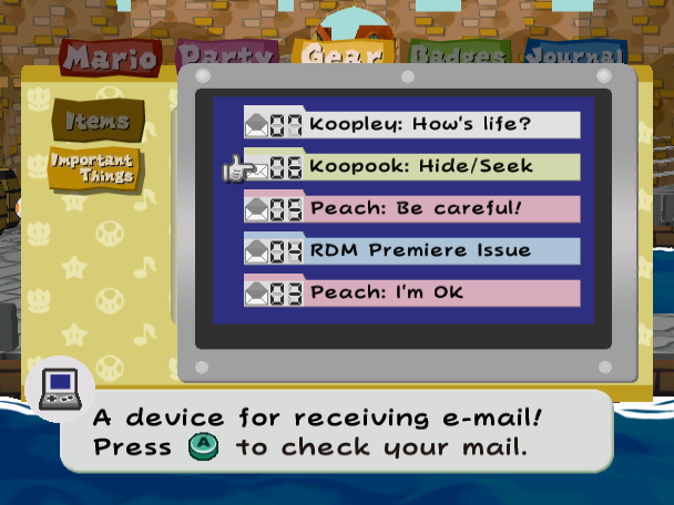 List Of E Mails In Paper Mario The Thousand Year Door Super Mario Wiki The Mario Encyclopedia
