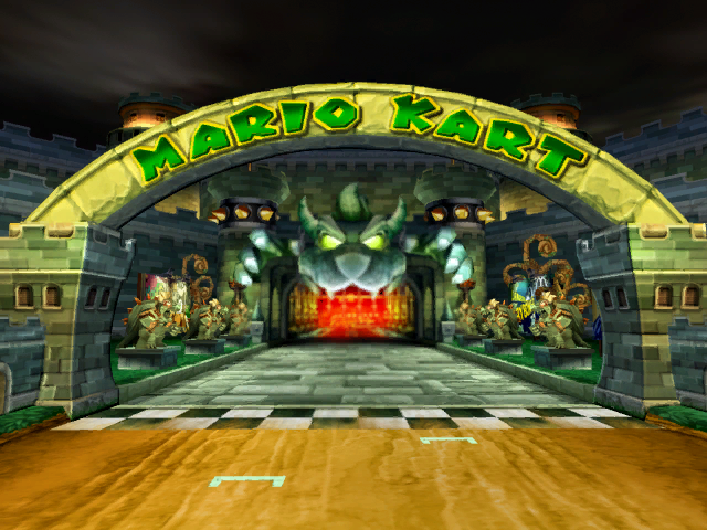 Bowser's Castle Mario Kart Map