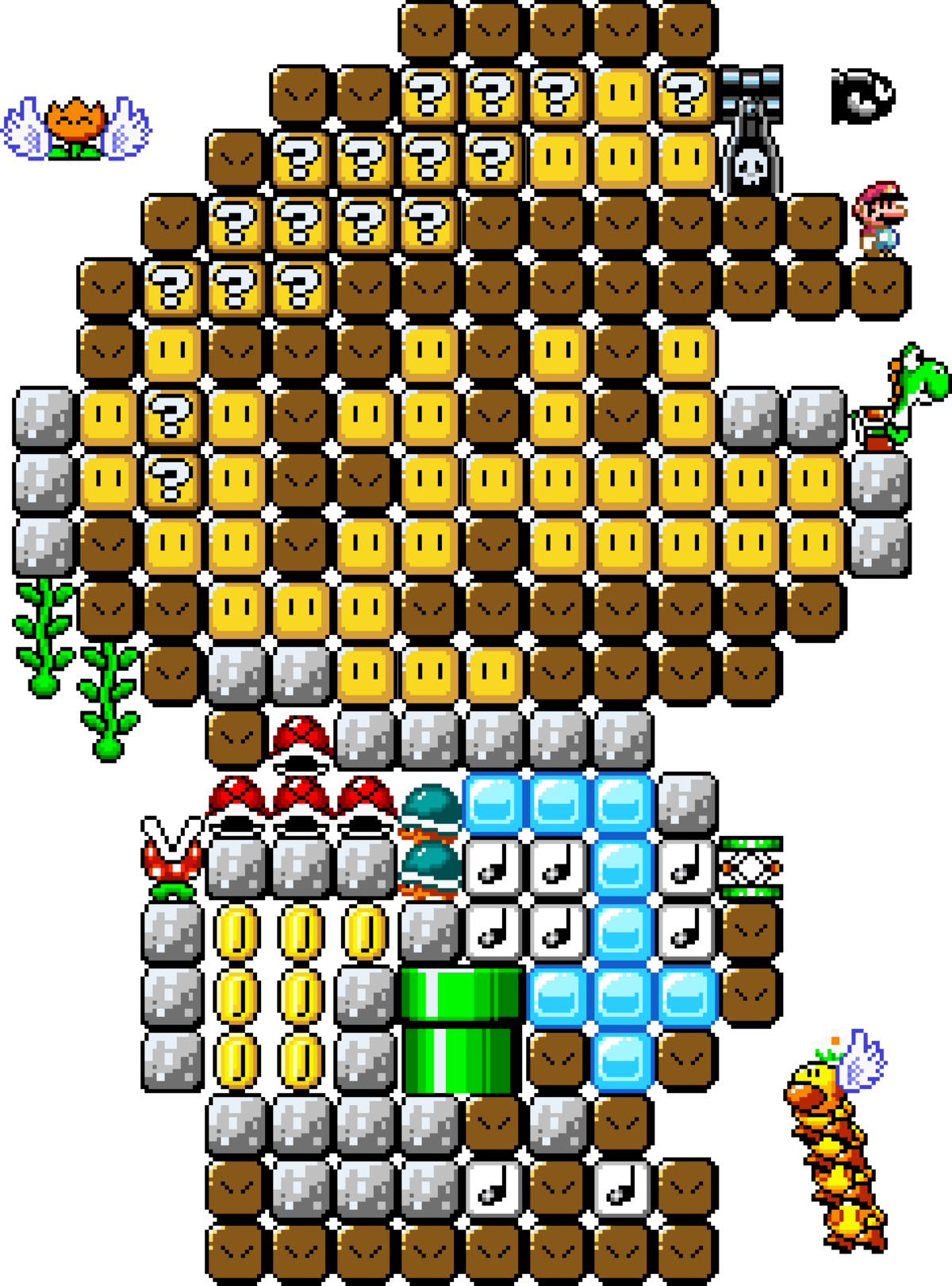 Super Mario World Sprite Sheet Pixel Art Games Super Mario Rpg Sprite ...