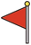 The Cutout goal flag from Paper Mario: Color Splash.