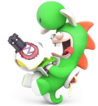 Rabbid Yoshi - RabbidsKingdomBattle.png