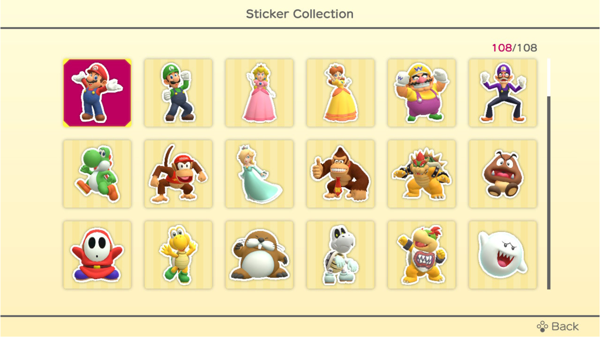 List of stickers in Super Mario Party Super Mario Wiki, the Mario