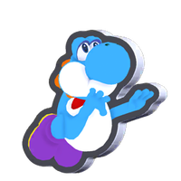 Standee Swimming Light Blue Yoshi.png