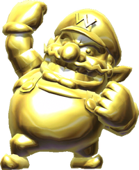 MP9 StepItUp GoldStatue Wario.png