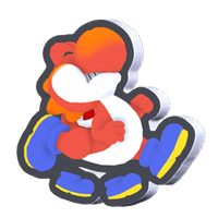 Standee Fluttering Red Yoshi.png