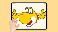 Kao Yoshi yellow peekaboo.png