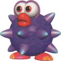 Spiked Fun Guy (Yoshi's Story) - Super Mario Wiki, the Mario encyclopedia