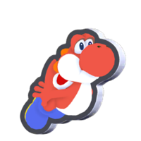 Standee Swimming Red Yoshi.png