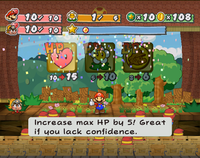 Super Paper Mario Level Up Chart