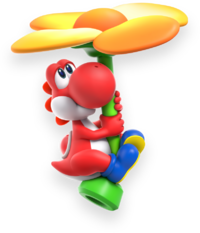 SMBW Red Yoshi Artwork.png