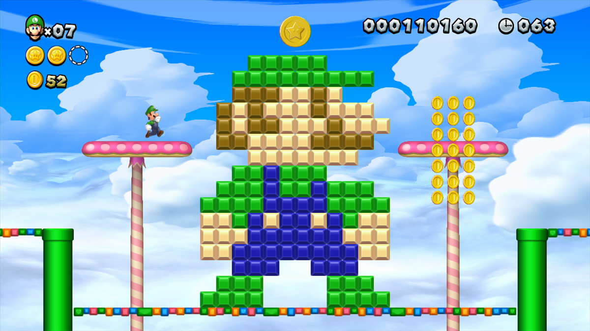 List Of Luigi Sightings In New Super Luigi U Super Mario Wiki The Mario Encyclopedia - 8 bit luigi jump roblox