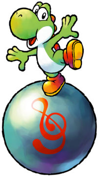 Yoshi on Chime Ball art.png