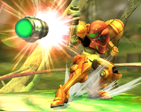 Samus firing Missile Brawl.png
