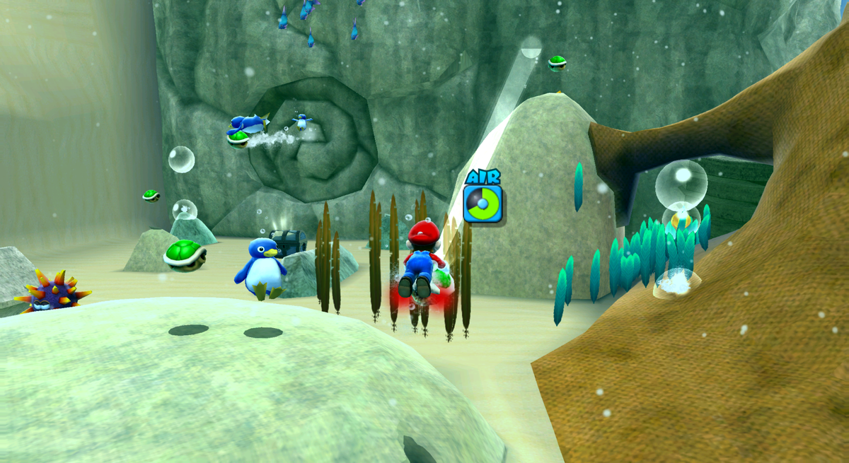 The Secret Undersea Cavern Super Mario Wiki, the Mario encyclopedia