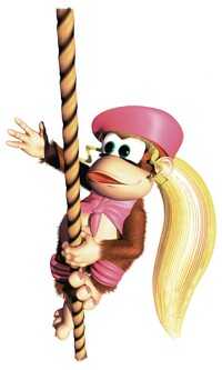 Dixie climbing DKC2 artwork.jpg