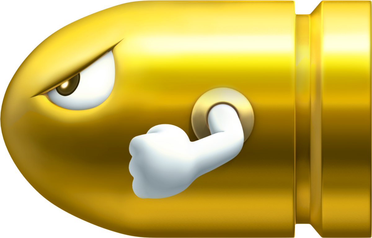 Gold Bullet Bill - Super Mario Wiki, the Mario encyclopedia