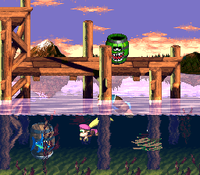 Tidal Trouble DKC3 Enguarde Barrel.png