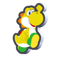 Standee Jumping Yellow Yoshi.png