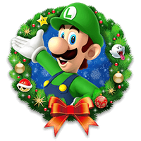 Mushroom Kingdom Create-A-Card holiday wreath-luigi.png