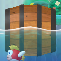 NSMBW Screenshot Floating Barrel.png